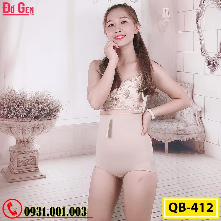 Gen Nịt Bụng - Quần Lót Gen Định Hình Cao Cấp Chống Cuộn Thu Gọn Vòng Eo (Cod: QB-412)