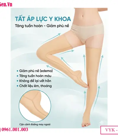 Vớ Nén Y Khoa VYK-001 | Hỗ Trợ Phục Hồi Nhanh Sau Hút Mỡ Đùi, Cẳng Chân