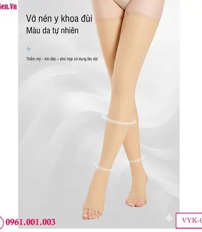 Vớ Nén Y Khoa VYK-001 | Hỗ Trợ Phục Hồi Nhanh Sau Hút Mỡ Đùi, Cẳng Chân