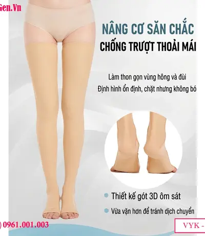 Vớ Nén Y Khoa VYK-001 | Hỗ Trợ Phục Hồi Nhanh Sau Hút Mỡ Đùi, Cẳng Chân