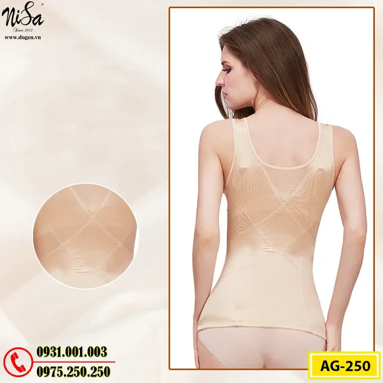 Áo Lót Gen Định Hình Cao Cấp Nhỏ Eo Thon Bụng (Cod: AG-250)