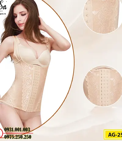 Áo Lót Gen Định Hình Cao Cấp Nhỏ Eo Thon Bụng (Cod: AG-250)