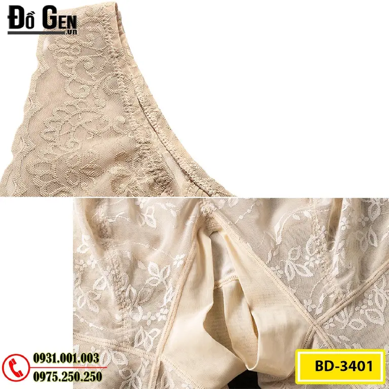 Đồ Lót Gen Định Hình Liền Thân Thu Gọn Vòng Eo (Cod: BD-3401)