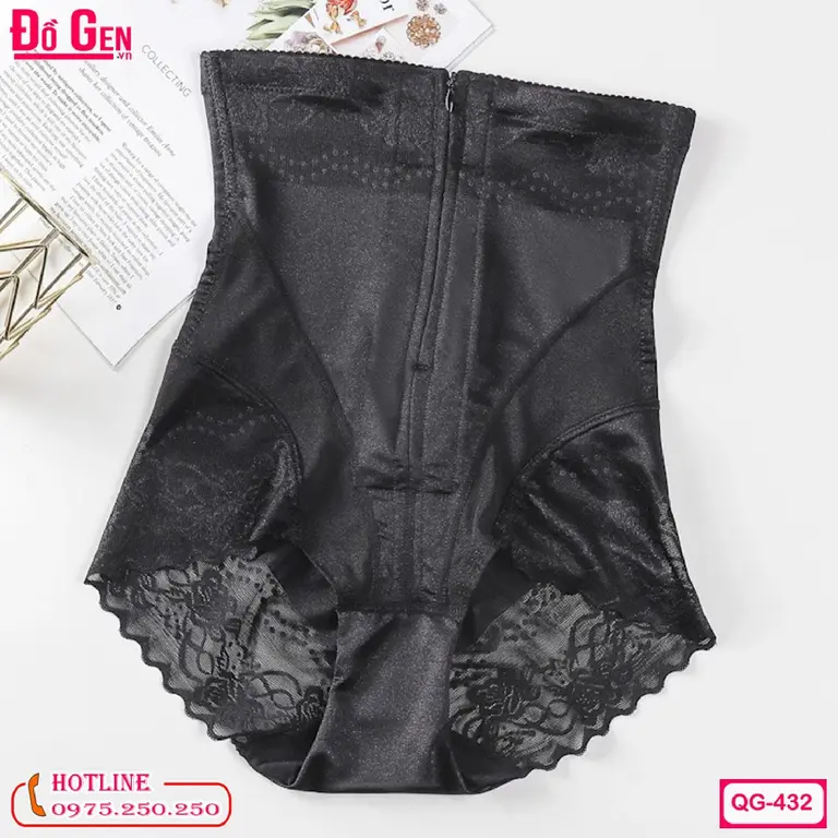 Quần Gen Nịt Bụng Cao Cấp Sau Sinh Dáng Gài Dây Kéo QG-432