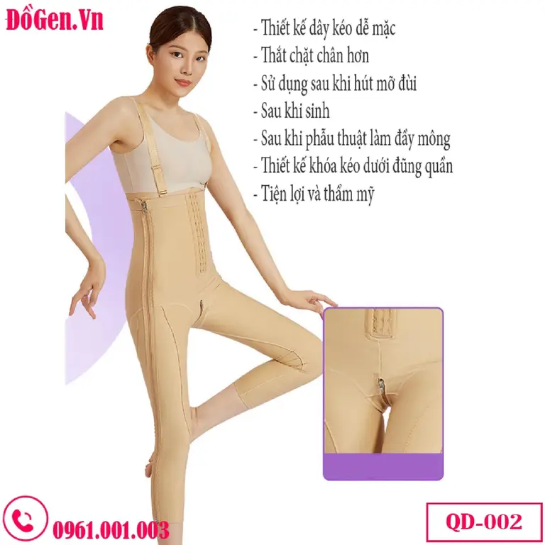 Quần Gen Nịt Bụng Đùi Sau Phẫu Thuật Hút Mỡ Bụng và Đùi