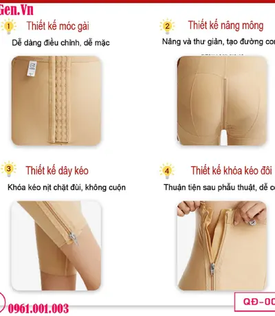 Quần Gen Nịt Bụng Đùi Sau Phẫu Thuật Hút Mỡ Bụng và Đùi