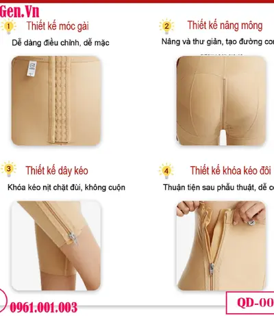 Quần Gen Nịt Bụng Đùi Sau Phẫu Thuật Hút Mỡ Bụng và Đùi