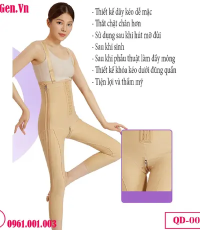 Quần Gen Nịt Bụng Đùi Sau Phẫu Thuật Hút Mỡ Bụng và Đùi