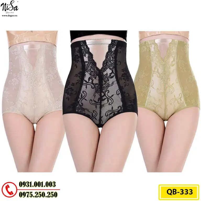 Quần Lót Gen Nịt Bụng Chống Cuộn Định Hình Vòng Eo (Cod: QB-333)