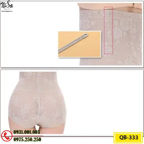 Quần Lót Gen Nịt Bụng Chống Cuộn Định Hình Vòng Eo (Cod: QB-333)