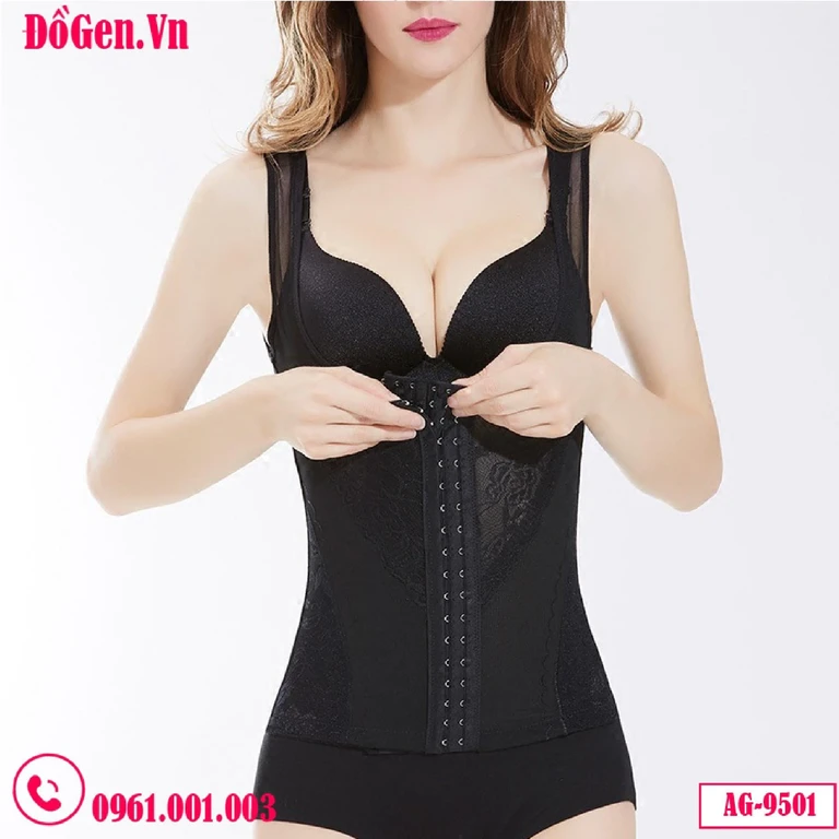 Áo gen nịt bụng định hình eo 9501: Nâng đỡ vòng 1, tạo khe ngực quyến rũ