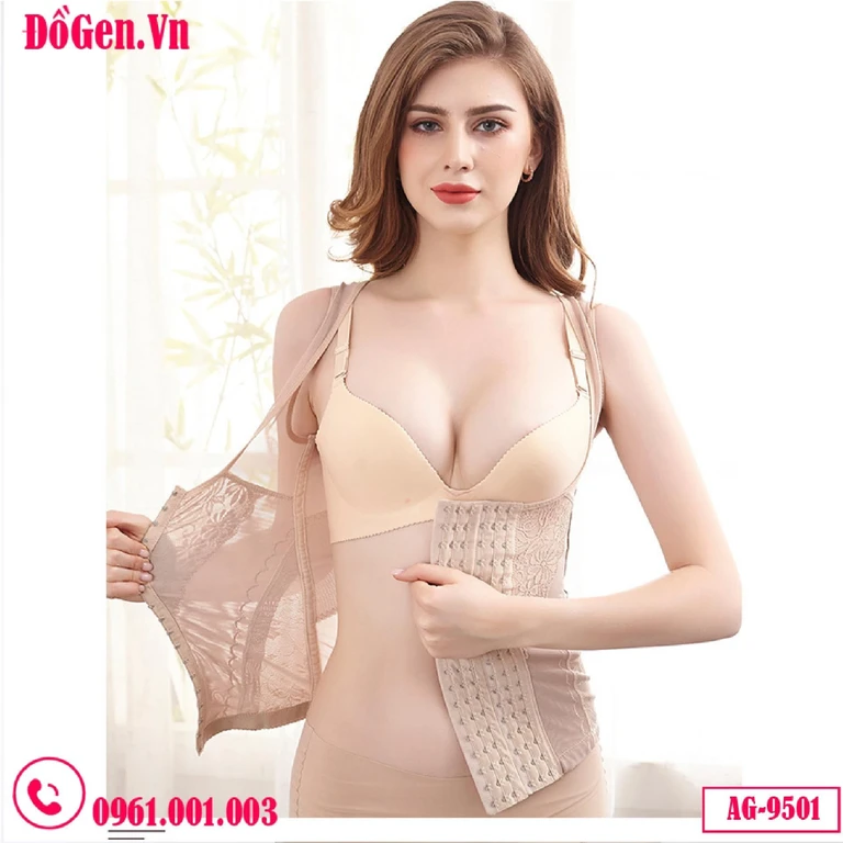 Áo gen nịt bụng định hình eo 9501: Nâng đỡ vòng 1, tạo khe ngực quyến rũ