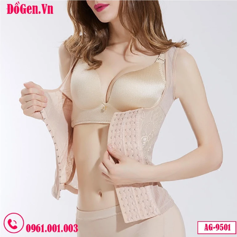 Áo gen nịt bụng định hình eo 9501: Nâng đỡ vòng 1, tạo khe ngực quyến rũ