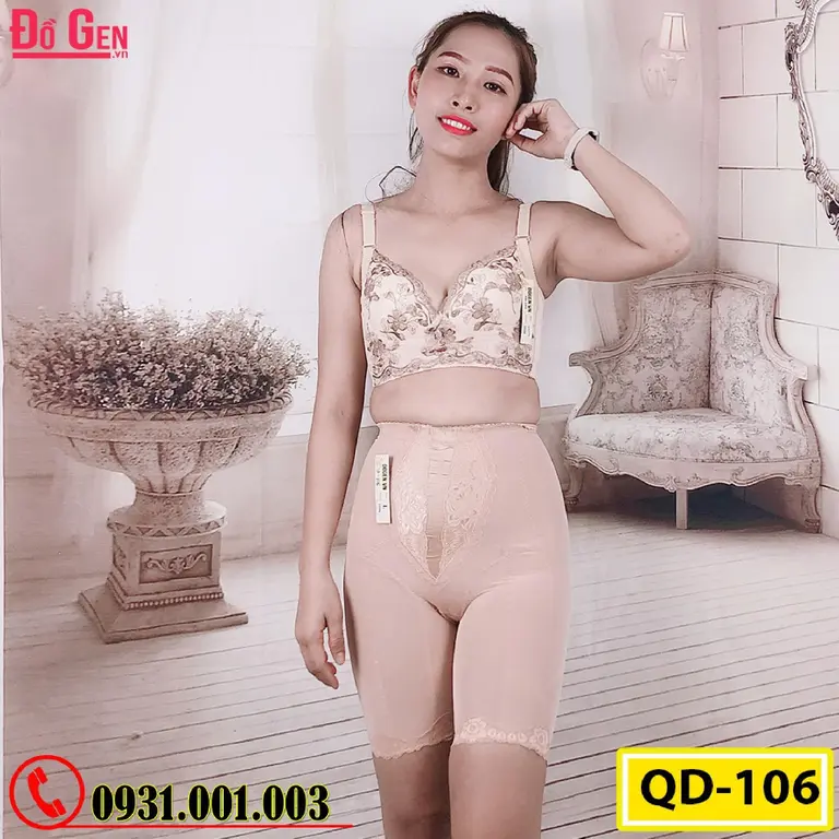 Quần Gen Lót Định Hình Chống Cuộn Thon Eo Thon Đùi Nâng Mông (Cod: QD-106)