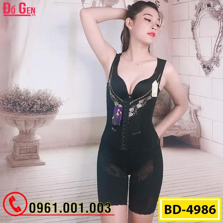 Bộ Đồ Lót Gen Định Hình - Gen Nịt Bụng Thu Gọn Vòng Eo (Cod: BD-4986)