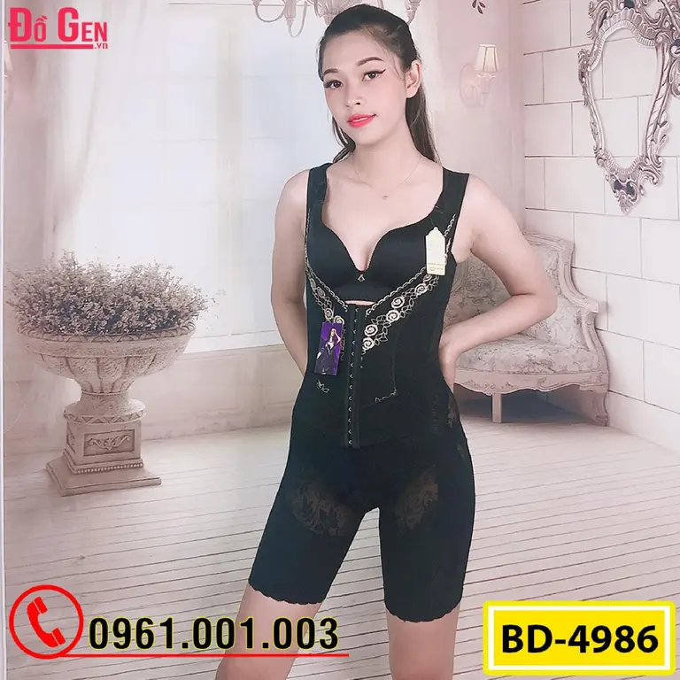 Bộ Đồ Lót Gen Định Hình - Gen Nịt Bụng Thu Gọn Vòng Eo (Cod: BD-4986)