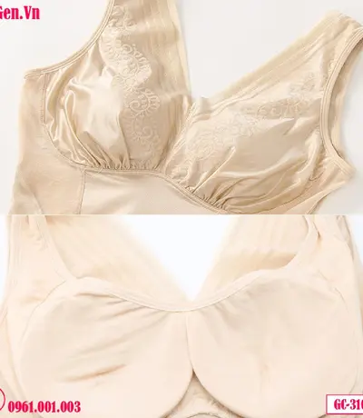 Bộ Đồ Lót Liền Thân Nịt Bụng Cao Cấp Kèm Mút Ngực GC-3104