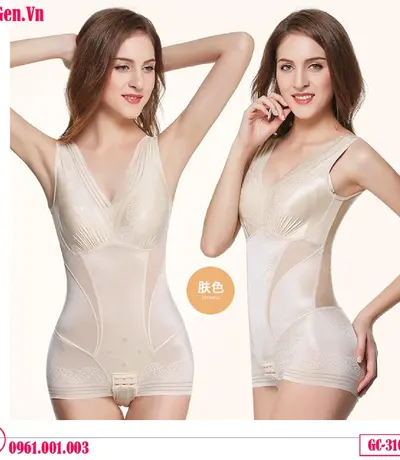 Bộ Đồ Lót Liền Thân Nịt Bụng Cao Cấp Kèm Mút Ngực GC-3104