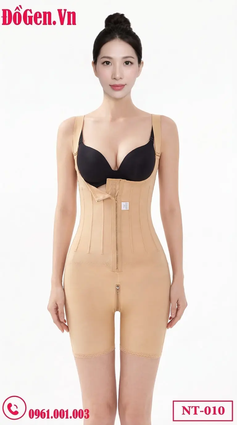 Áo gen lipo compression garment hỗ trợ recovery sau hút mỡ bụng đùi mông.