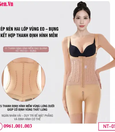 Áo gen sau hút mỡ liposuction garment giúp giảm swelling và đau.