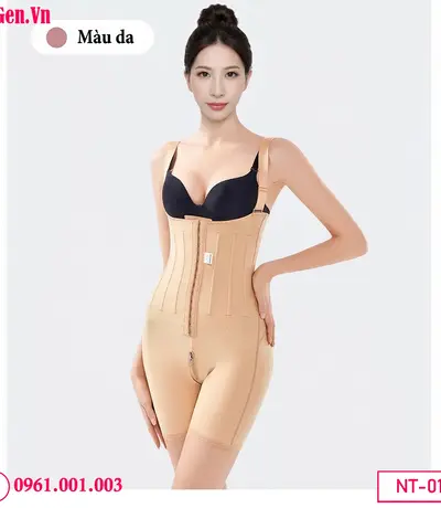Áo gen nén sau hút mỡ bụng đùi giúp giảm swelling và định hình vùng bụng.