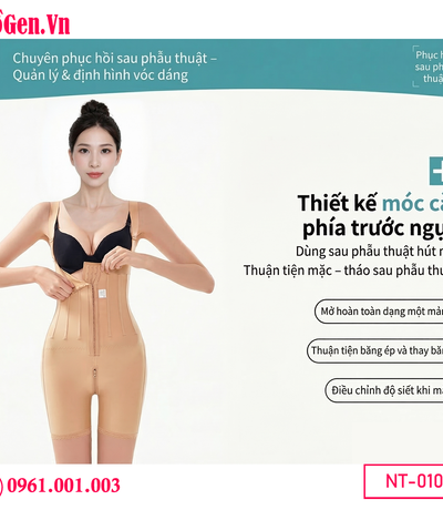 Áo gen hậu phẫu liposuction recovery garment cho bụng đùi và cấy mông.