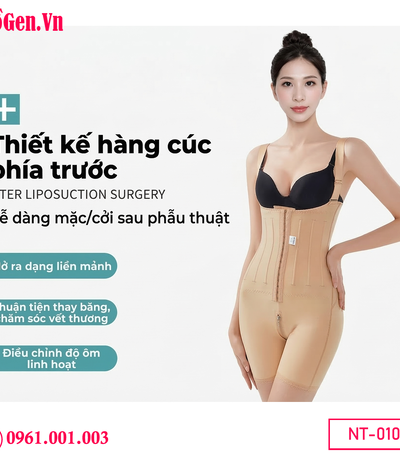 Áo gen body shaper compression garment sau cosmetic surgery giúp định hình.