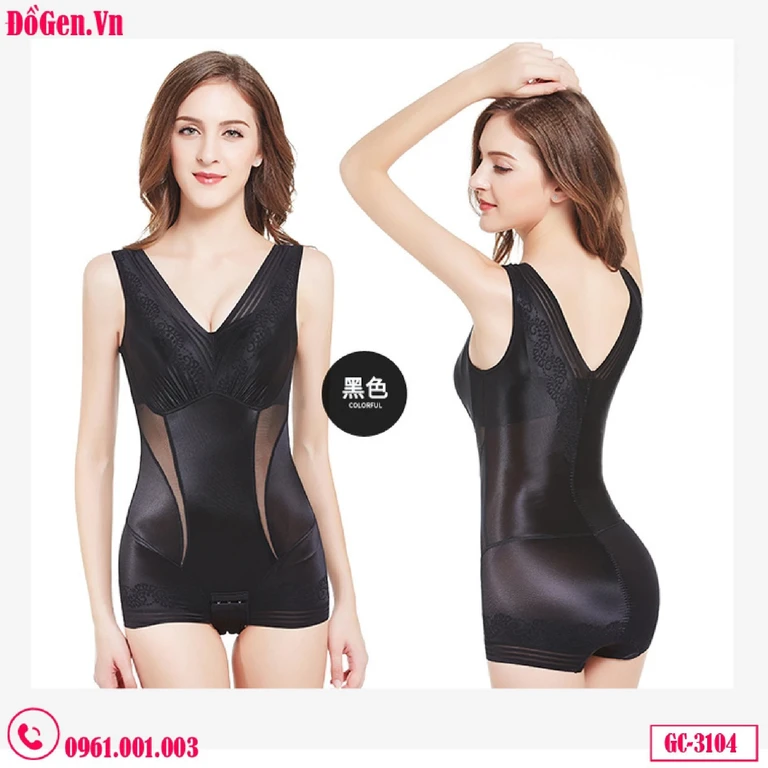 Bộ Đồ Lót Liền Thân Định Hình Nịt Bụng Toàn Thân Cao Cấp Có Sẵn Mút Ngực GC-3104