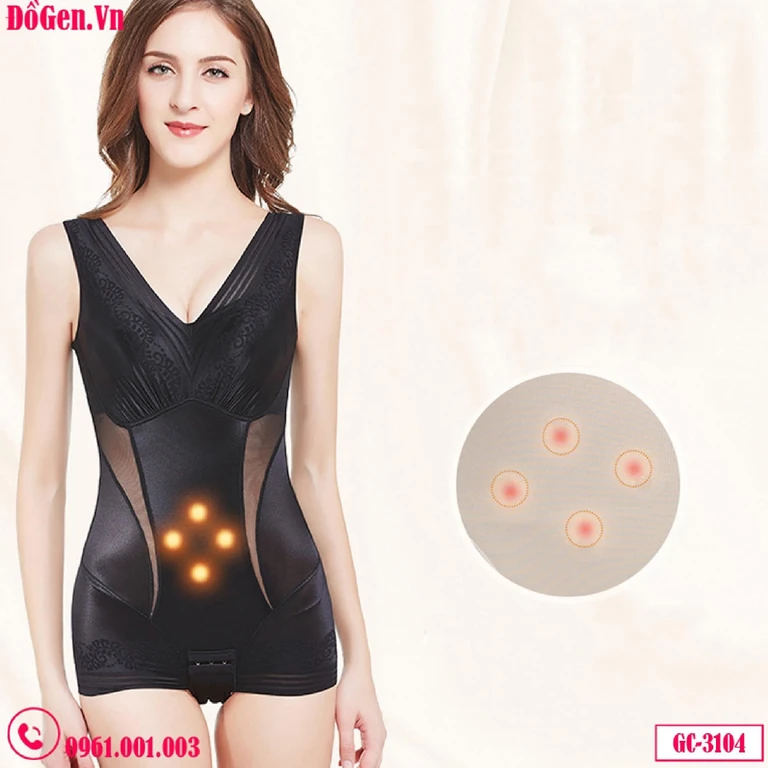 Bộ Đồ Lót Liền Thân Định Hình Nịt Bụng Toàn Thân Cao Cấp Có Sẵn Mút Ngực GC-3104