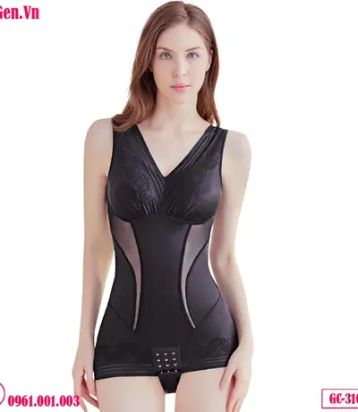 Bộ Đồ Lót Liền Thân Định Hình Nịt Bụng Toàn Thân Cao Cấp Có Sẵn Mút Ngực GC-3104