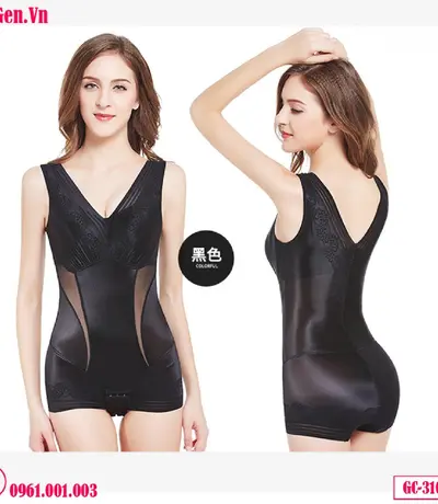 Bộ Đồ Lót Liền Thân Định Hình Nịt Bụng Toàn Thân Cao Cấp Có Sẵn Mút Ngực GC-3104