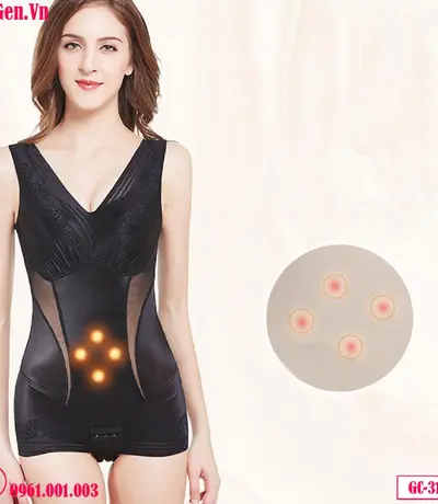 Bộ Đồ Lót Liền Thân Định Hình Nịt Bụng Toàn Thân Cao Cấp Có Sẵn Mút Ngực GC-3104