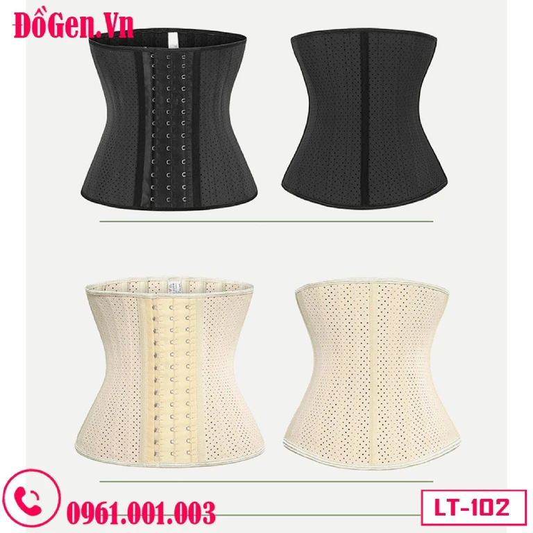Đai Nịt Bụng Cao Su Latex Chính Hãng Dạng Lưới LT-102 25cm 25 Xương