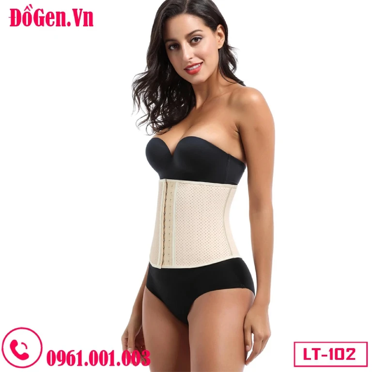 Đai Nịt Bụng Cao Su Latex Chính Hãng Dạng Lưới LT-102 25cm 25 Xương
