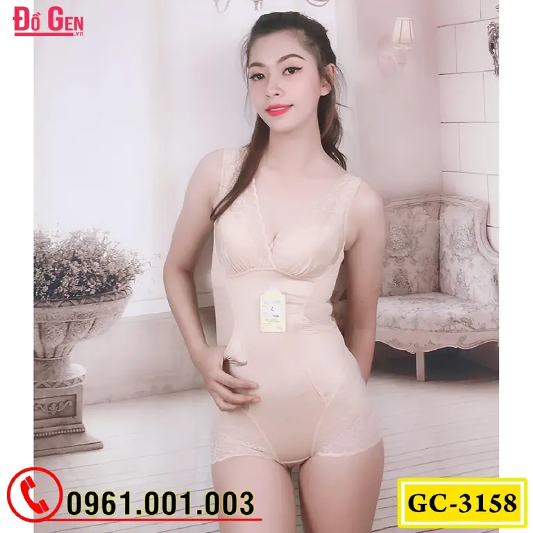 Bộ Đồ Lót Gen Định Hình - Gen Nịt Bụng Thu Gọn Vòng Eo (Cod: GC-3158)