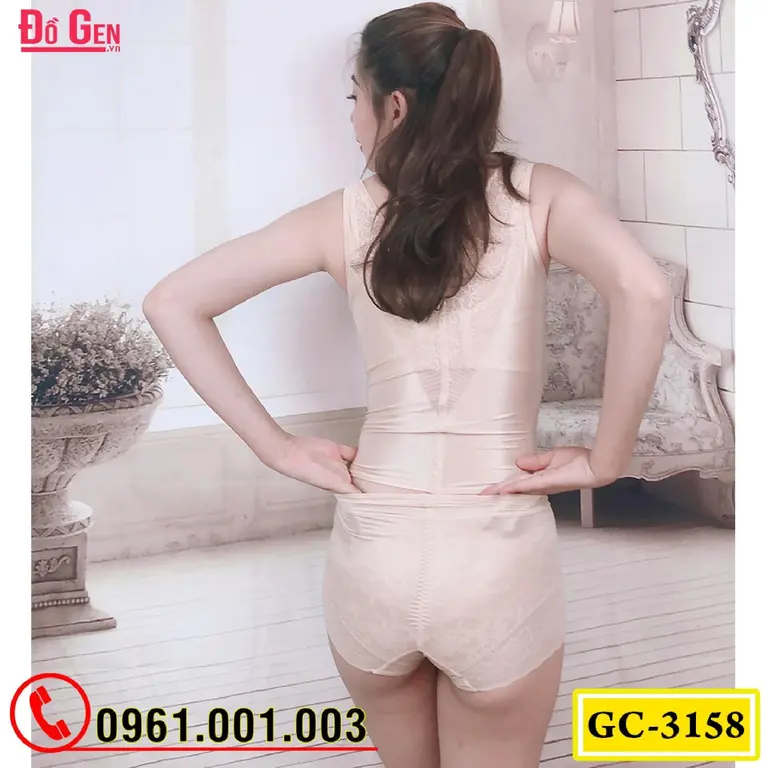 Bộ Đồ Lót Gen Định Hình - Gen Nịt Bụng Thu Gọn Vòng Eo (Cod: GC-3158)