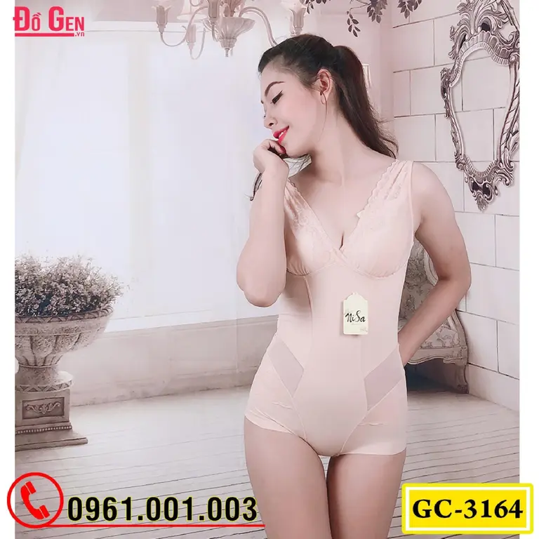 Bộ Đồ Lót Gen Định Hình - Gen Nịt Bụng Thu Gọn Vòng Eo (Cod: GC-3164)