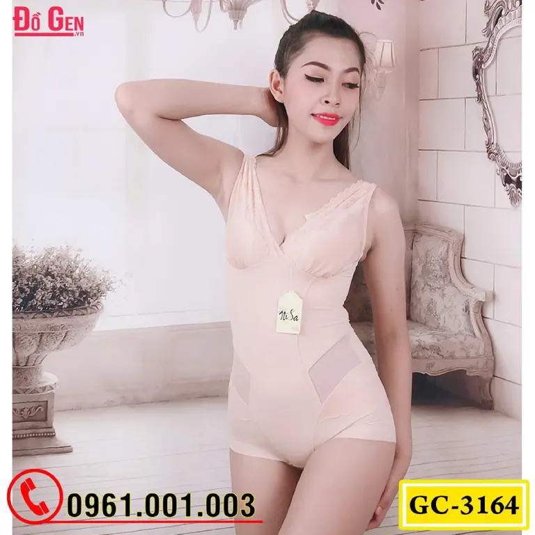 Bộ Đồ Lót Gen Định Hình - Gen Nịt Bụng Thu Gọn Vòng Eo (Cod: GC-3164)