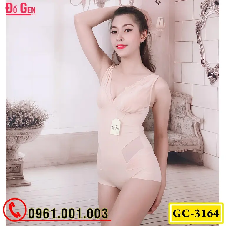 Bộ Đồ Lót Gen Định Hình - Gen Nịt Bụng Thu Gọn Vòng Eo (Cod: GC-3164)