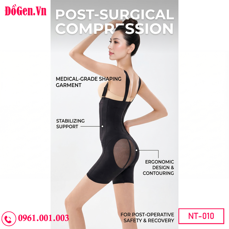 Gen nịt bụng toàn thân hỗ trợ phục hồi sau hút mỡ