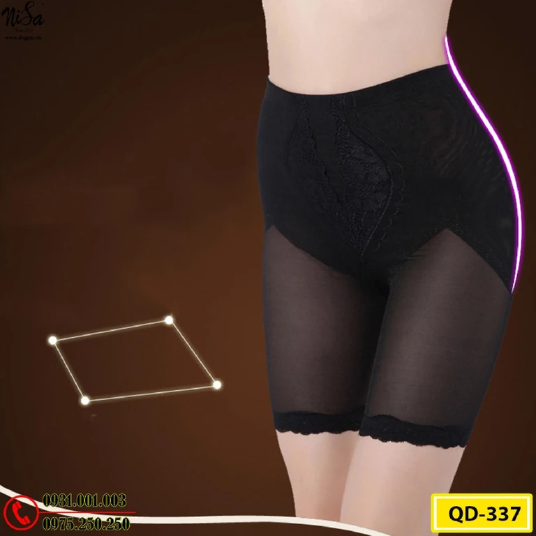 Quần Lót Gen Định Hình Chống Cuộn Thon Gọn Vòng Eo (Cod: QD-337)