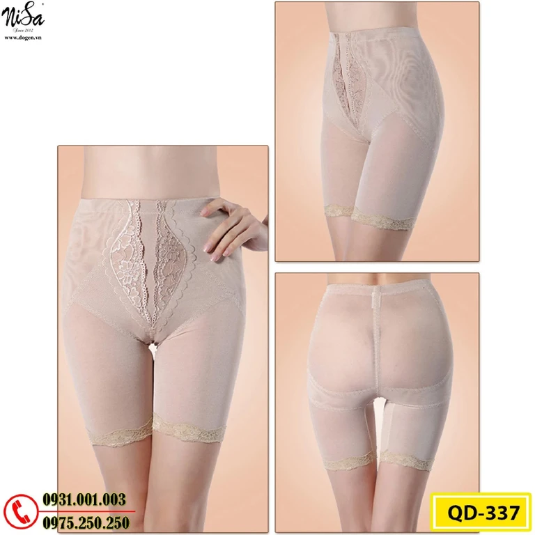 Quần Lót Gen Định Hình Chống Cuộn Thon Gọn Vòng Eo (Cod: QD-337)