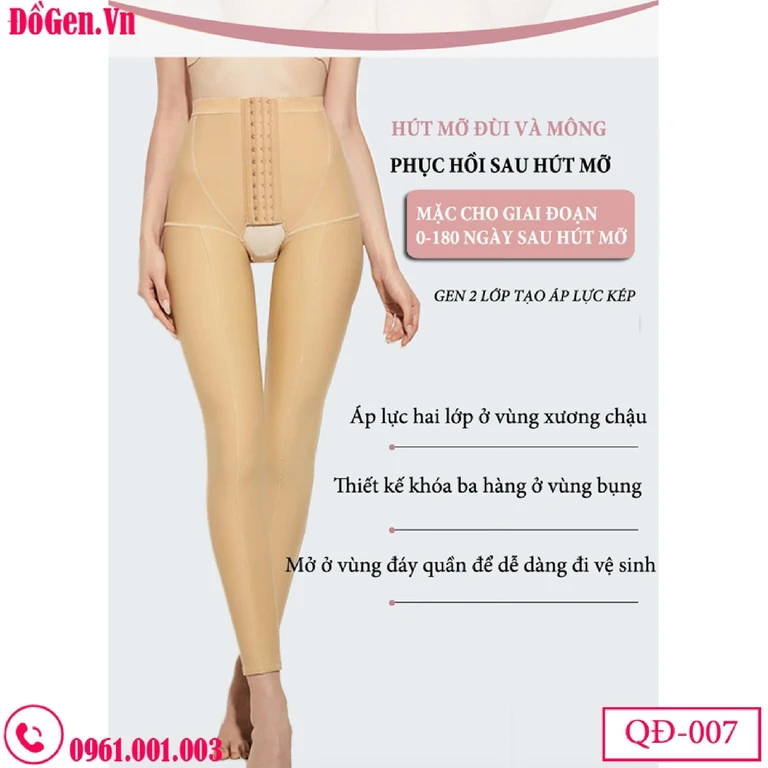 Quần Gen Định Hình Sau Hút Mỡ Đùi, Bắp Chân QĐ-007 - Chính Hãng