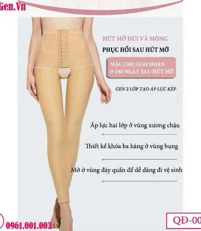 Quần Gen Định Hình Sau Hút Mỡ Đùi, Bắp Chân QĐ-007 - Chính Hãng