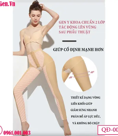 Quần Gen Định Hình Sau Hút Mỡ Đùi, Bắp Chân QĐ-007 - Chính Hãng