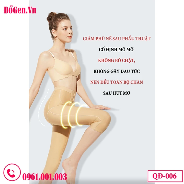 Quần Gen Định Hình Sau Hút Mỡ Đùi Hông Eo QĐ-006 – Gen Nén Mạnh Giai Đoạn 1, Giảm Sưng Nhanh