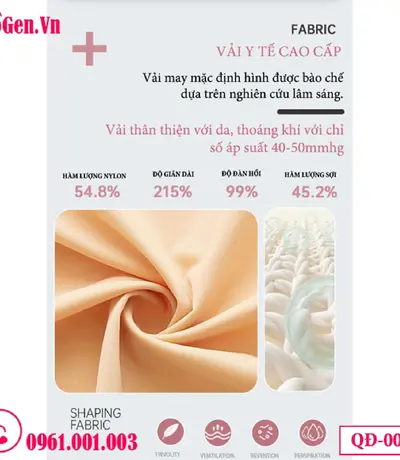Quần Gen Định Hình Sau Hút Mỡ Đùi Hông Eo QĐ-006 – Gen Nén Mạnh Giai Đoạn 1, Giảm Sưng Nhanh