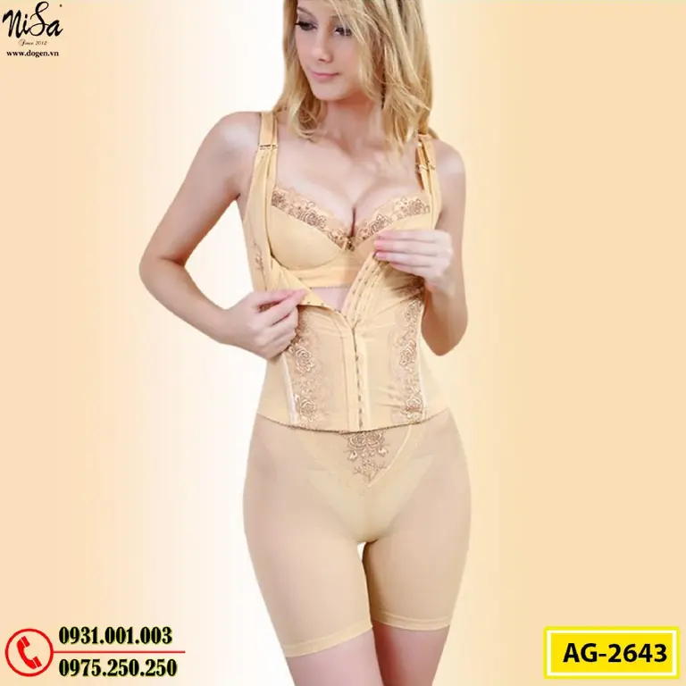 Áo Lót Gen Định Hình Cao Cấp Nhỏ Eo Thon Bụng (Cod: AG-2643)