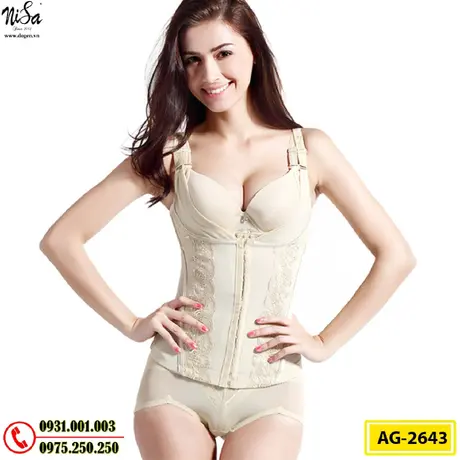 Áo Lót Gen Định Hình Cao Cấp Nhỏ Eo Thon Bụng (Cod: AG-2643)