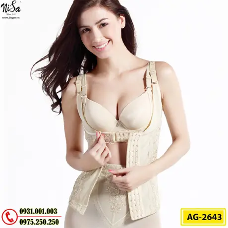 Áo Lót Gen Định Hình Cao Cấp Nhỏ Eo Thon Bụng (Cod: AG-2643)